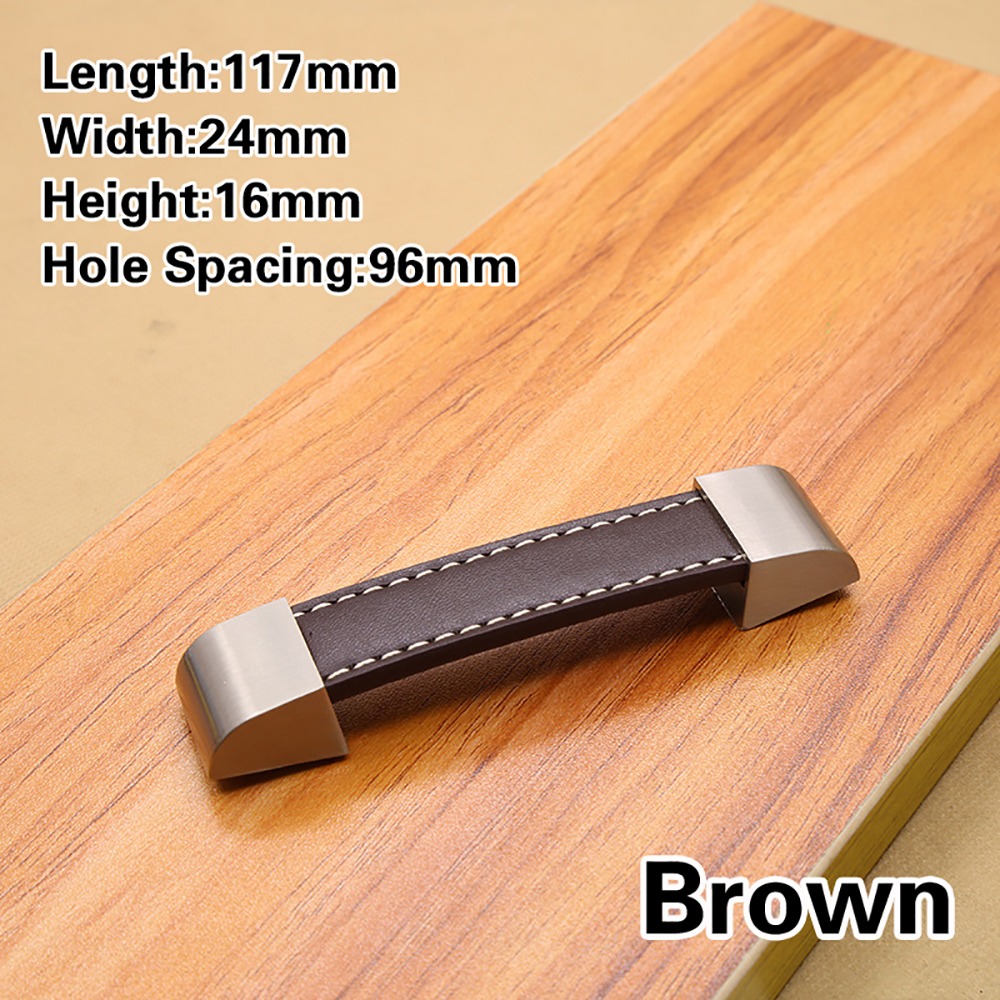 Furniture Hardware In China - 1Pcs Brown Soft Leather Leather Cabinet