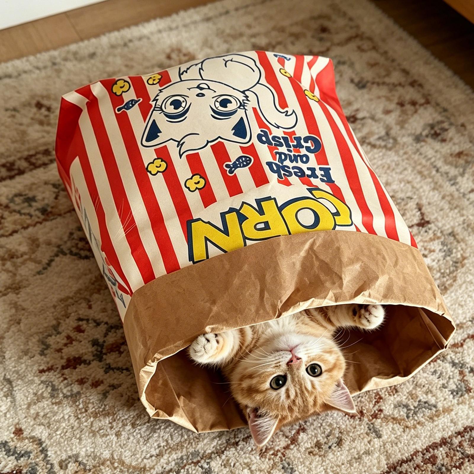 Furniture Hardware For Bed - Crinkle Cat Bag Foldable Interactive Crinkle
