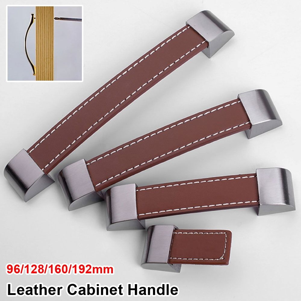 Furniture Hardware In China - 1Pcs Brown Soft Leather Leather Cabinet