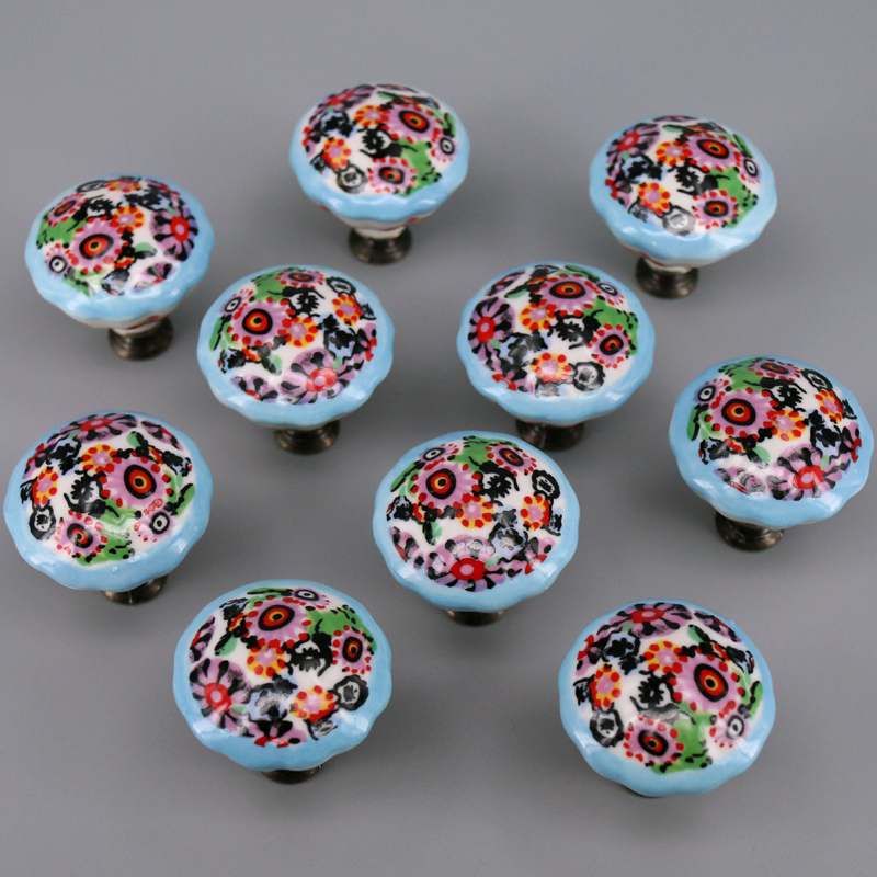 10PCS Colored Ceramic Knobs Un - Unique Furniture Hardware Pulls recension och pris