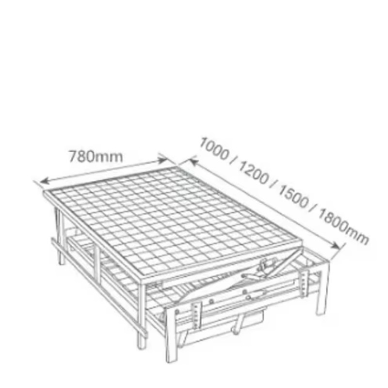 Multifunctional three-fold fli - Furniture Hardware For Bed recension och pris