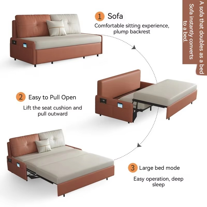Multifunctional three-fold fli - Furniture Hardware For Bed recension och pris
