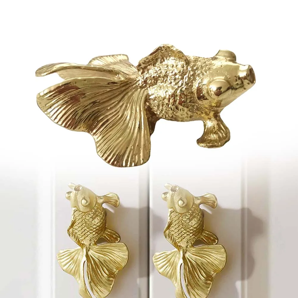 1pc Goldfish Knob Solid Brass  - Unique Furniture Hardware Pulls recension och pris