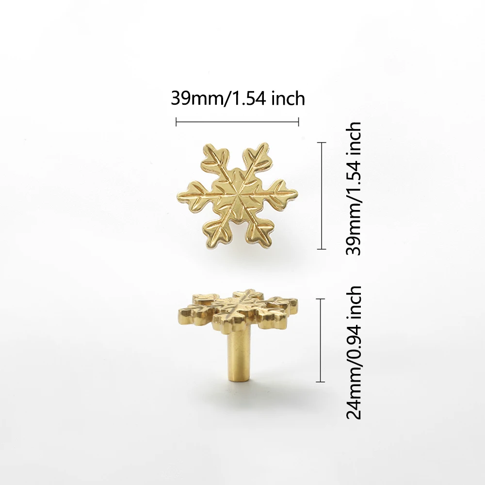 Snowflake Brass Cabinet Door K - Unique Furniture Hardware Pulls recension och pris